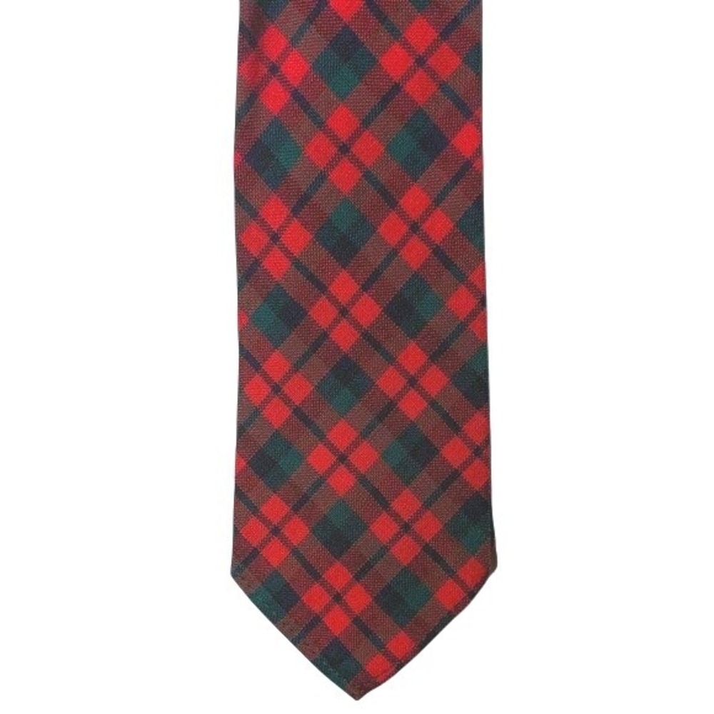Vtg. Botany Brand Mac Naughton Red Green Plaid Christmas Holiday Classic Necktie